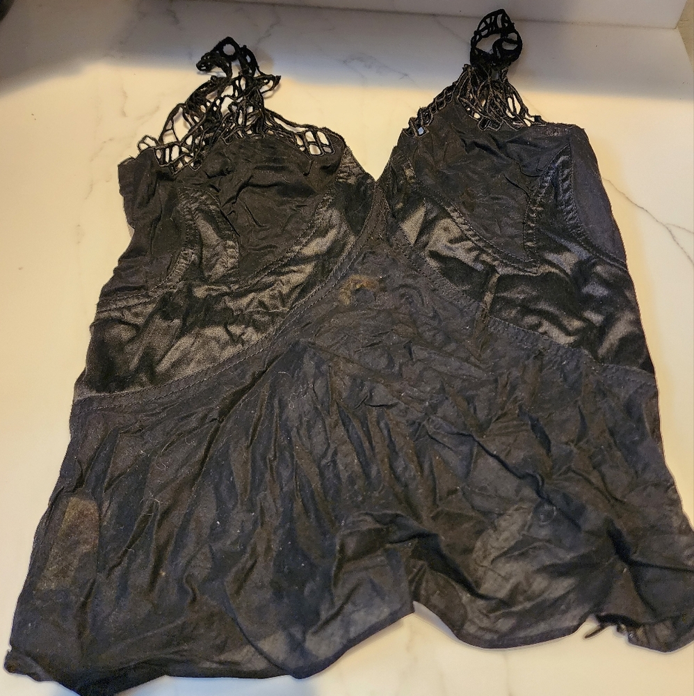 Catherine Malandrino Black Camisole with Satin Finish